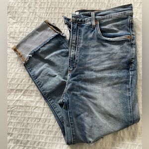 AGOLDE -HIGH RISE STRETCH DISTRESSED JEANS- SIZE 32